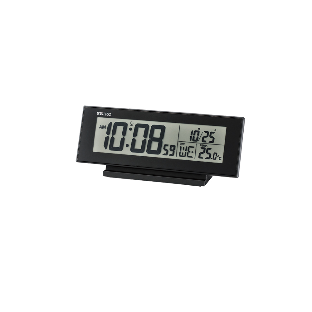 SEIKO 日本精工 電子鬧鐘 溫度/日期(QHL072K)-黑/20.6x8.3cm