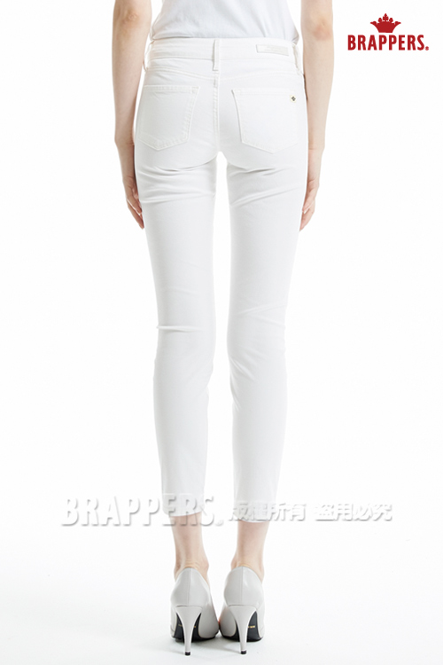 BRAPPERS 女款 新美腳Royal系列-女用中低腰彈性九分褲-白