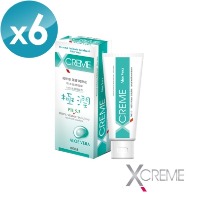 X-CREME超快感 蘆薈潤滑液 100ml(6入組)