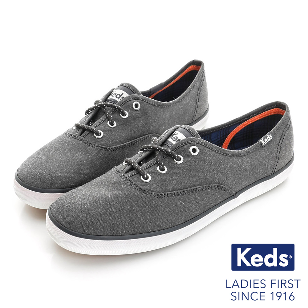 Keds 全天後機能綁帶休閒鞋-深灰色