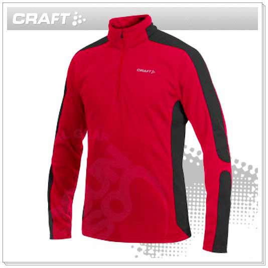 【瑞典 Craft】男款 Shift Free 保暖長袖中層衣_亮紅/黑