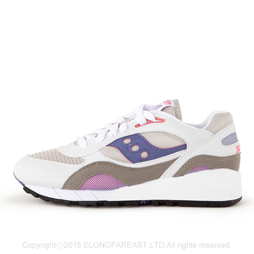 (女) 美國 SAUCONY 經典時尚休閒輕量慢跑球鞋-白紫