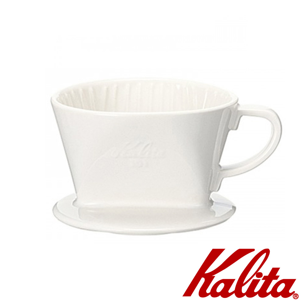 KALITA 101系列傳統陶製三孔濾杯(簡約白)