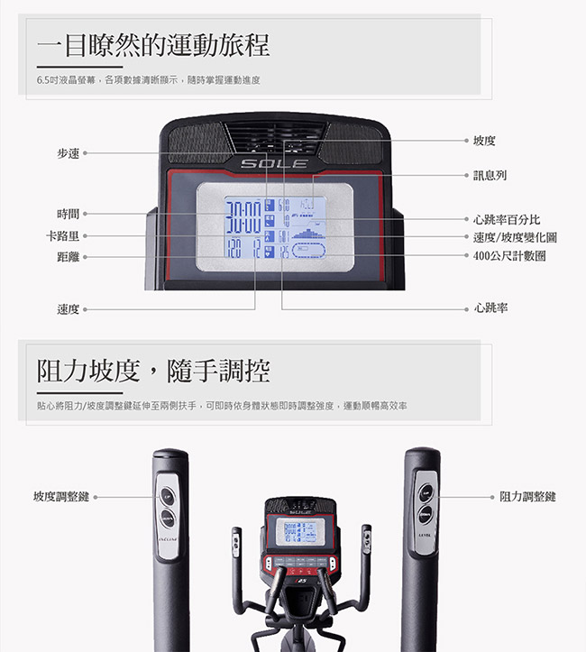 SOLE 索爾 E25 橢圓機