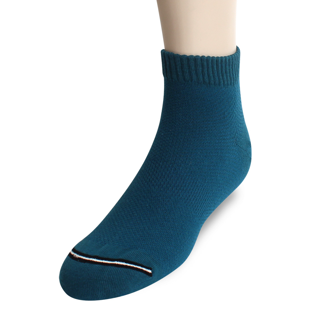 裕發 90°直角不滑落透氣網孔船型襪(20~24cm)3入-藍