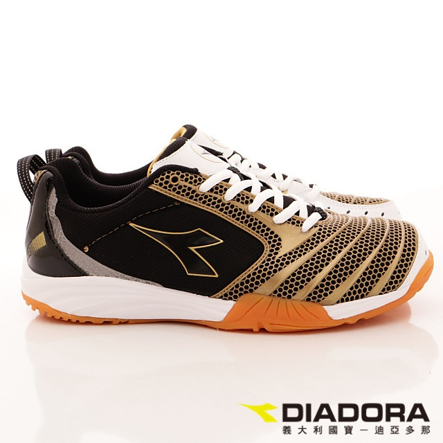 DIADORA-黃金PU羽排球鞋-RTH920黑金(男段)