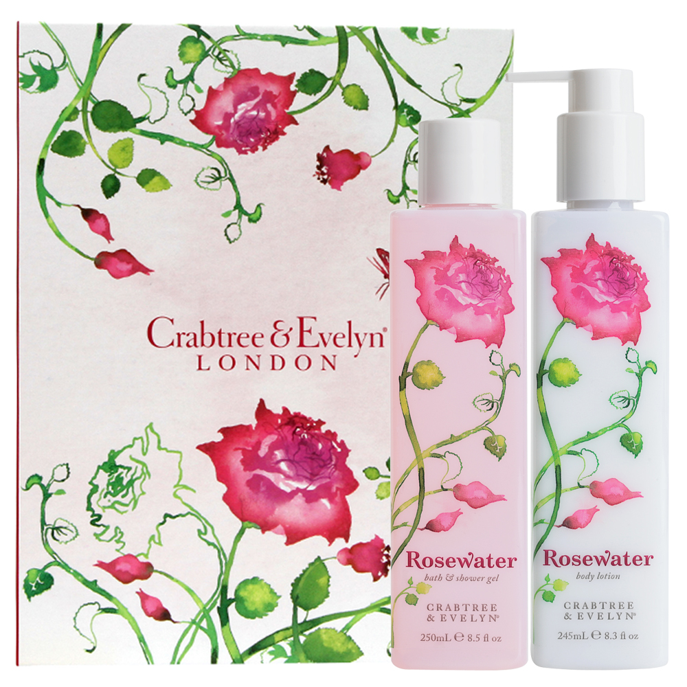 Crabtree & Evelyn 瑰珀翠 薔薇玫瑰 雙響磁釦禮盒