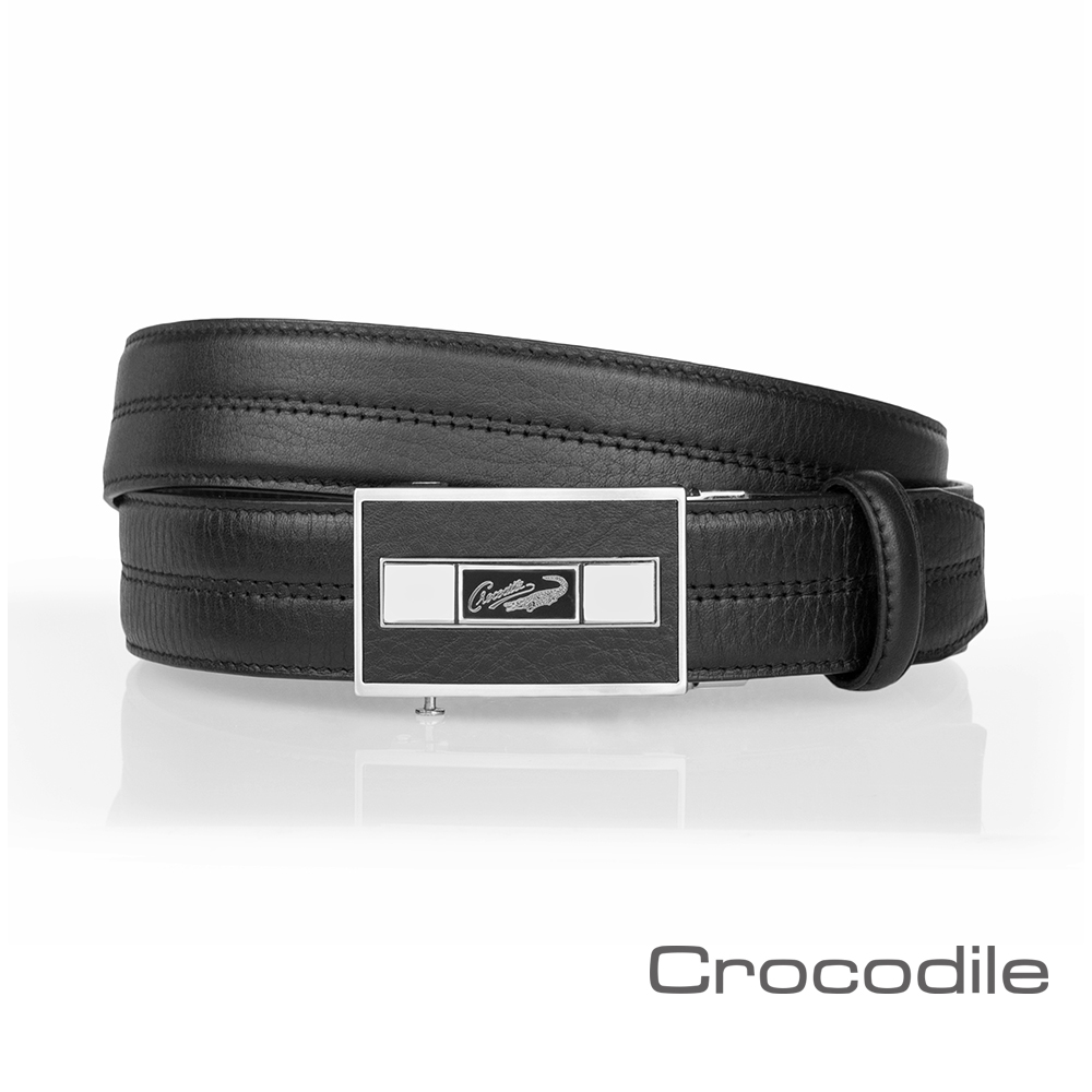 Crocodile 寬版紳士自動穿扣皮帶 0101-30111