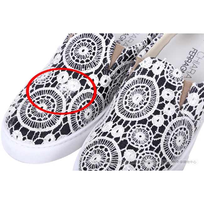 Chiara Ferragni cate 黑色蕾絲織花厚底便鞋(38號/展示品)