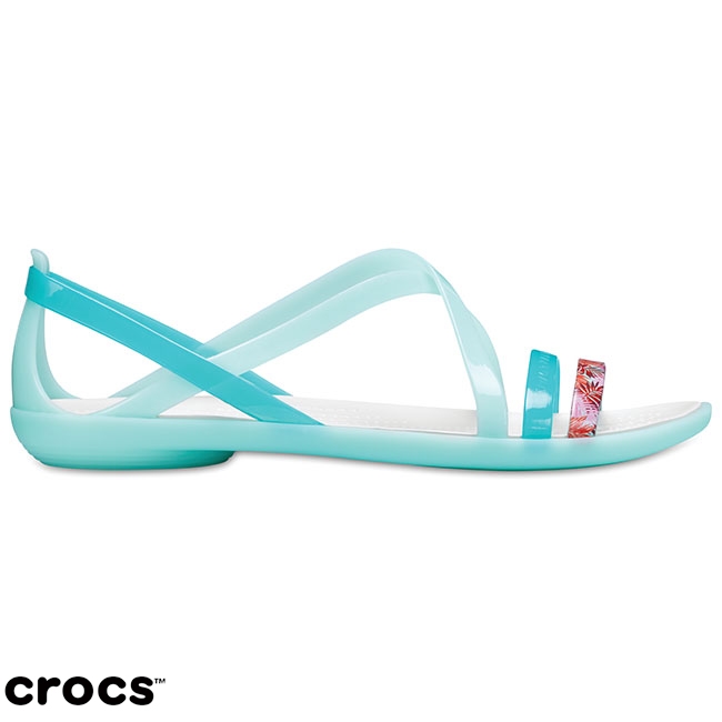 Crocs 卡駱馳 (女鞋) 伊莎貝拉花卉細束帶涼鞋 205150-35I