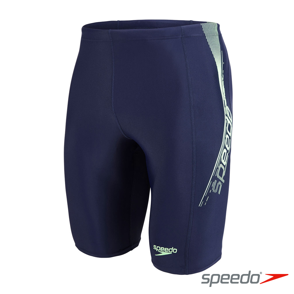 SPEEDO 男人運動及膝泳褲Sports Logo 深藍-綠