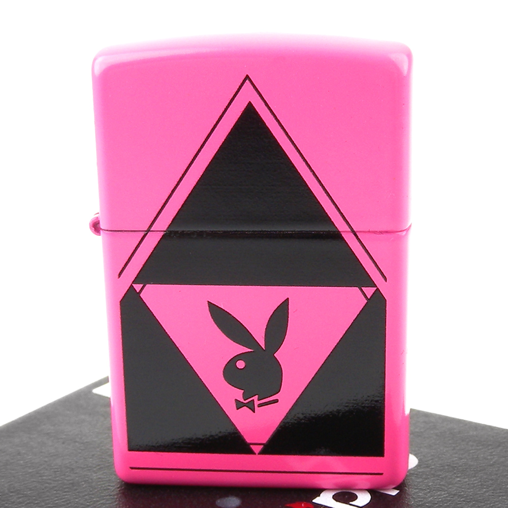 【ZIPPO】美系~PLAYBOY-班尼兔圖案設計打火機-桃紅