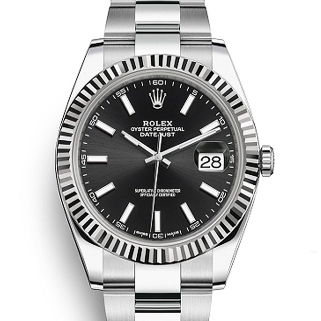 ROLEX 勞力士126334 Datejust 蠔式恆動易調鏈帶腕錶黑面-41mm