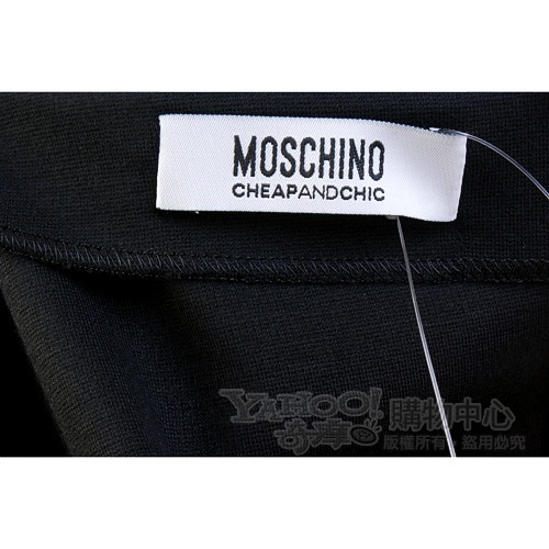 MOSCHINO 黑色蝴蝶結飾七分袖洋裝