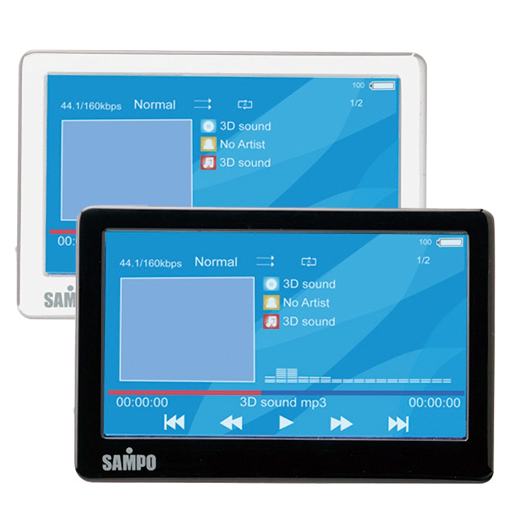 SAMPO 聲寶4.3吋8GB MP5數位播放器(MP-R1107L)