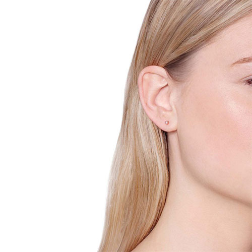 ASTRID&MIYU英國潮流品牌 不對稱圓形耳針 玫瑰金