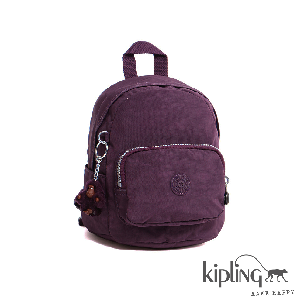 Kipling 迷你後背包  深紫素面