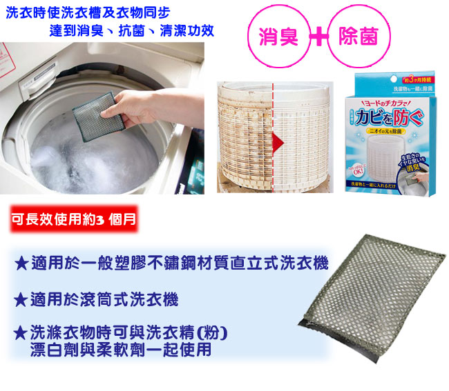 日本COGIT碘離子衣物洗衣槽消臭抗菌洗淨劑