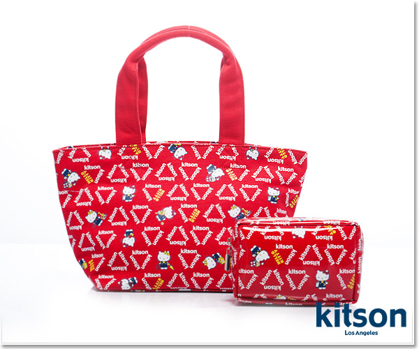 kitson x Kitty - Loves LA 聯名系列 化妝包(RED)