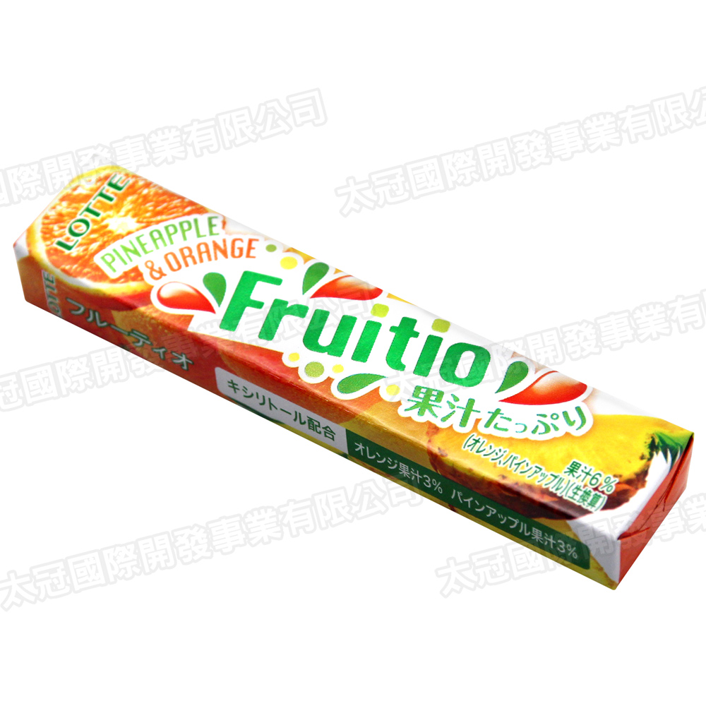 LOTTE樂天 Fruitio鳳梨柳橙口香糖(21gx3條)