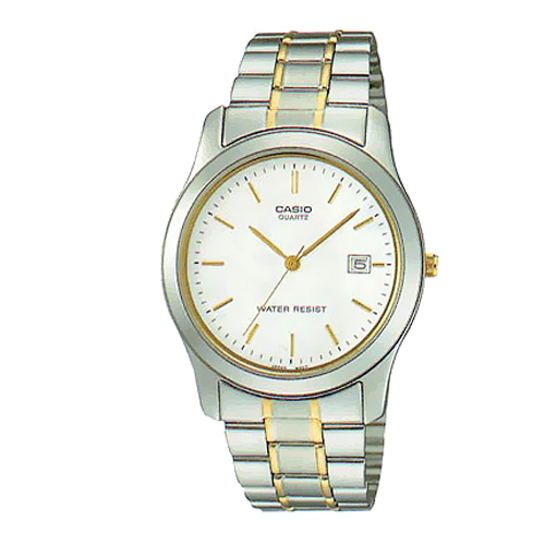 CASIO 世界富豪時尚指針紳士錶(MTP-1141G-7A)-白面/38mm