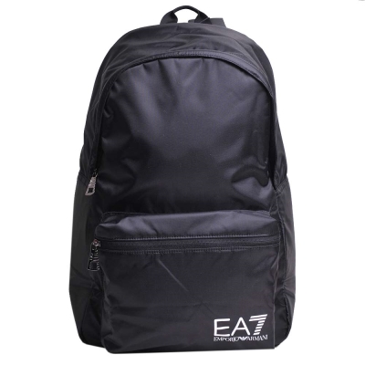 EMPORIO ARMANI EA7 品牌圖騰LOGO尼龍後背包(黑)