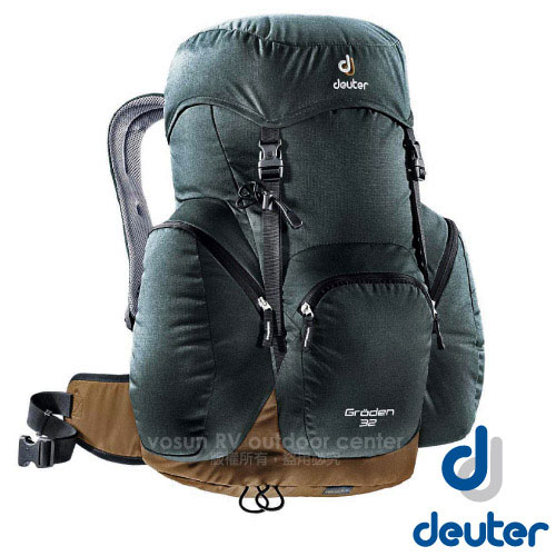 【Deuter】GRODEN 32 直立式透氣背包32L_灰/咖啡