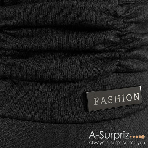 A-Surpriz 優雅皺褶貝蕾帽(氣質黑)