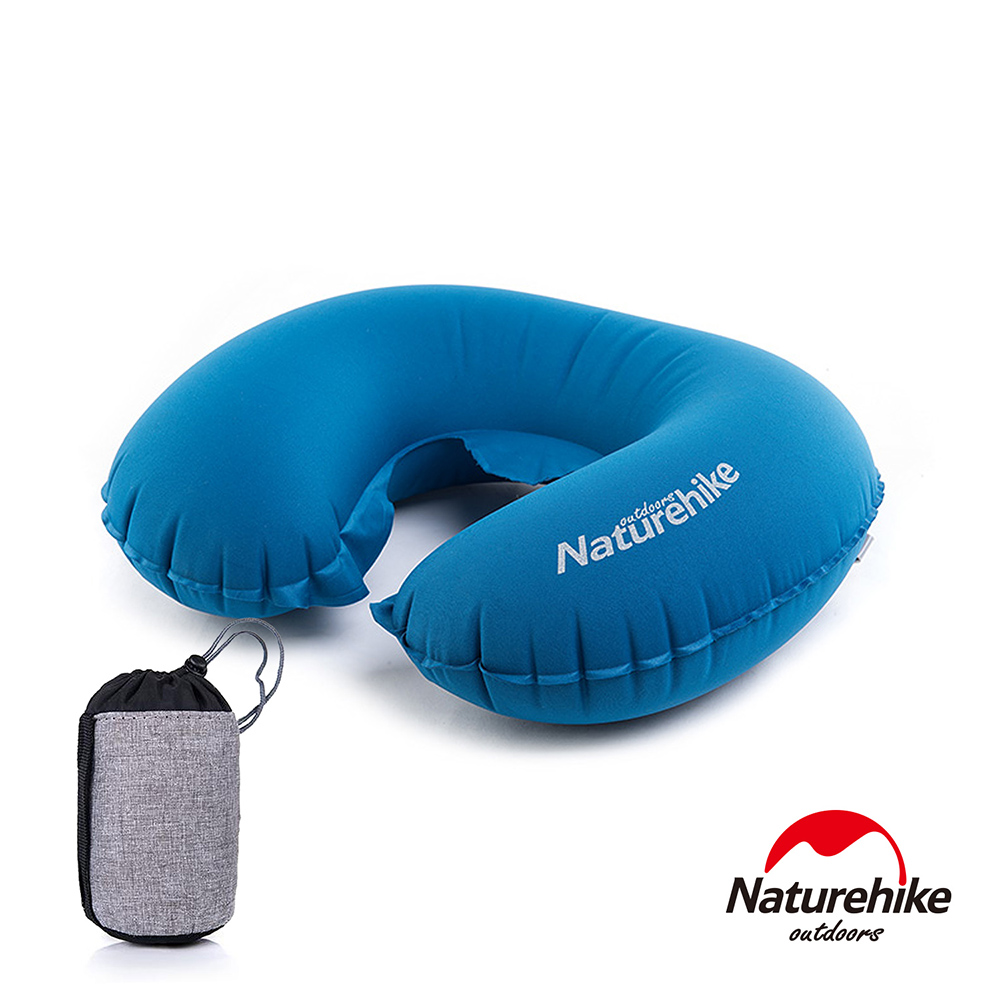 Naturehike TPU超輕量 護頸U型充氣枕 新氣嘴 浩瀚藍-急