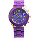 Watch-123 繽紛馬卡龍-爆款輕甜時尚果凍腕錶-桔梗紫/38mm product thumbnail 1