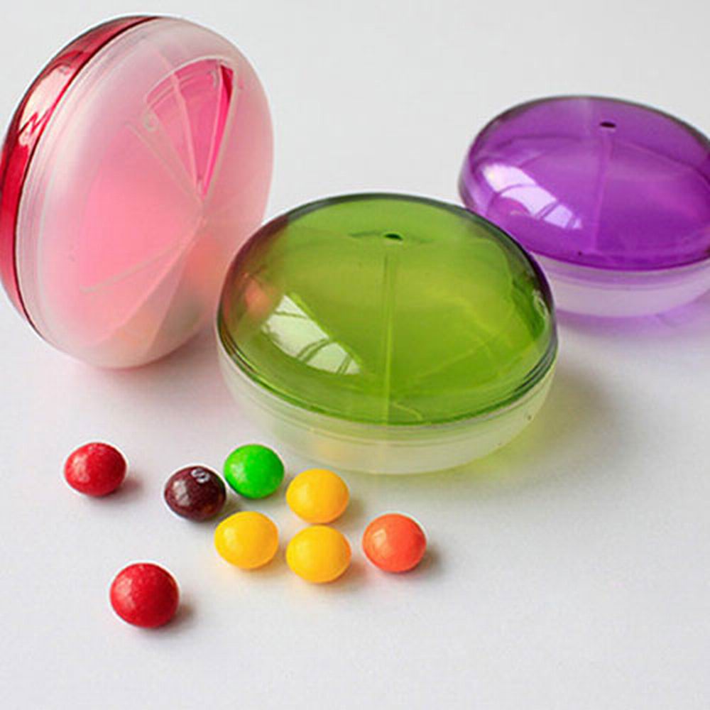 iSFun 糖果飛碟 透明旋轉藥盒 三色選+隨機色