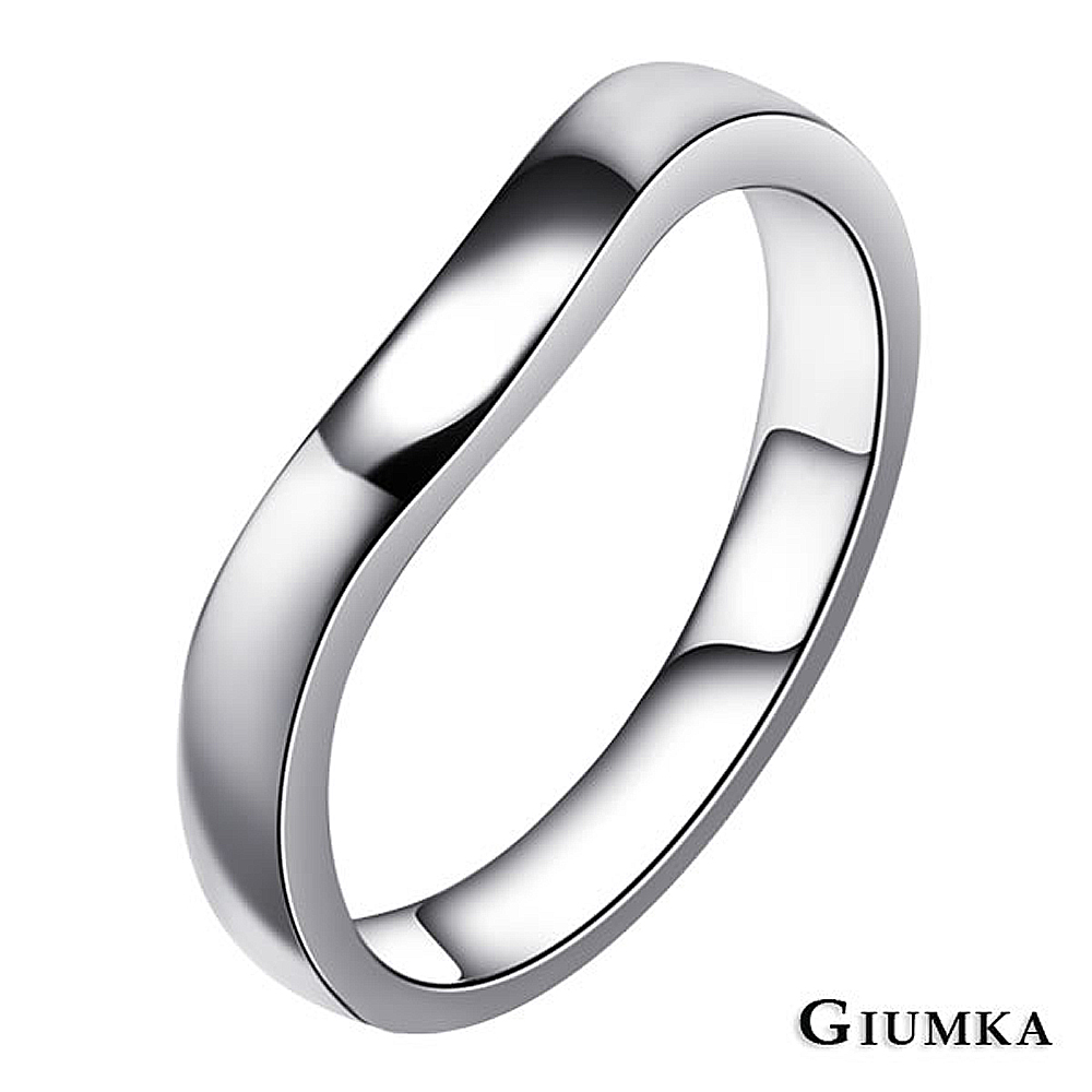 GIUMKA白鋼戒指 浪漫一生銀色寬版男女中性款