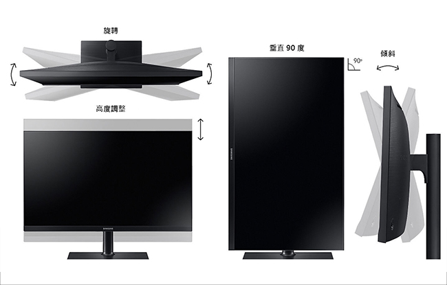 SAMSUNG S24H850QFE 24型 2K液晶螢幕