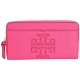 TORY BURCH Harper 雙T牛皮拉鍊長夾(桃粉色) product thumbnail 1