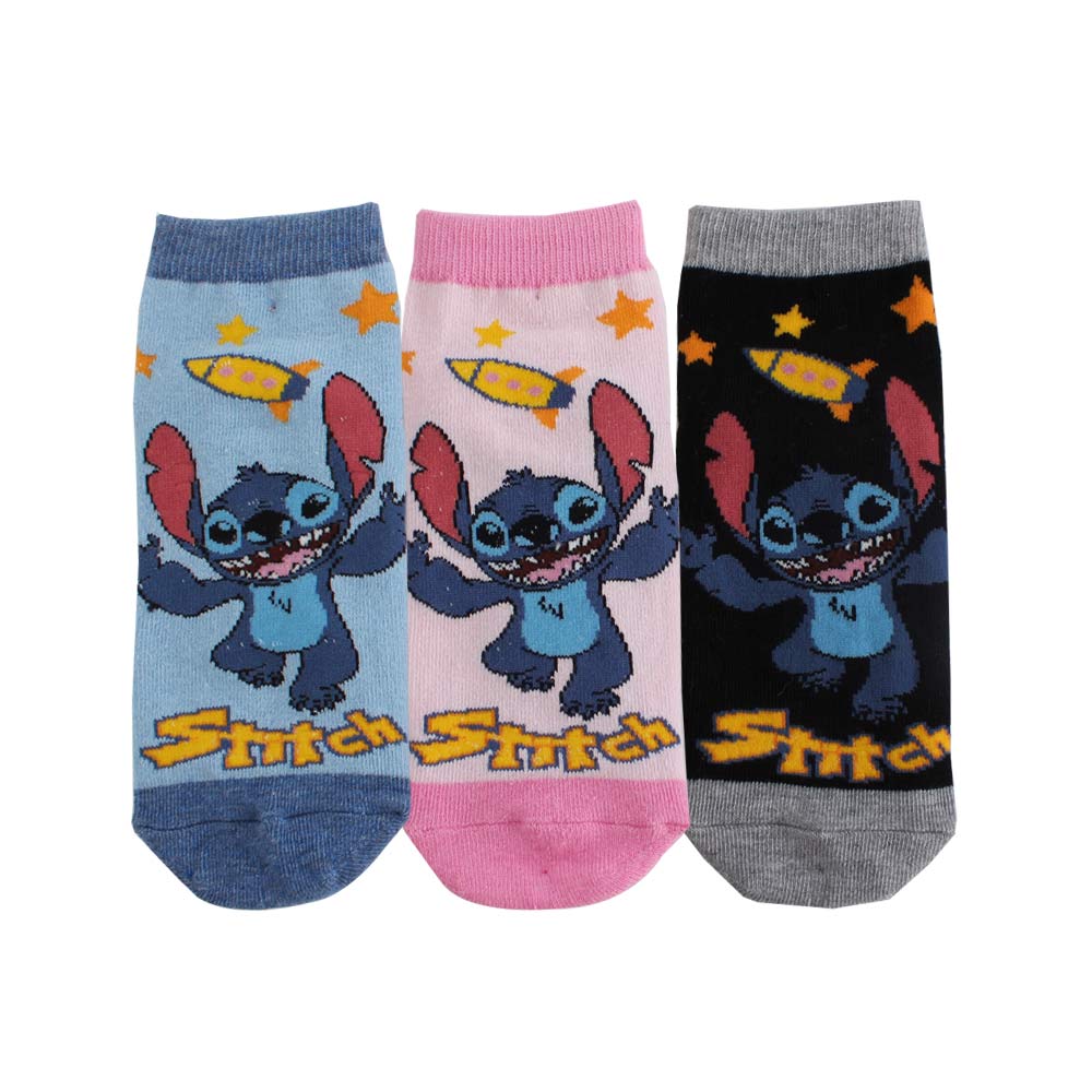 Disney迪士尼-史迪奇棉質童襪3入(19-21cm)