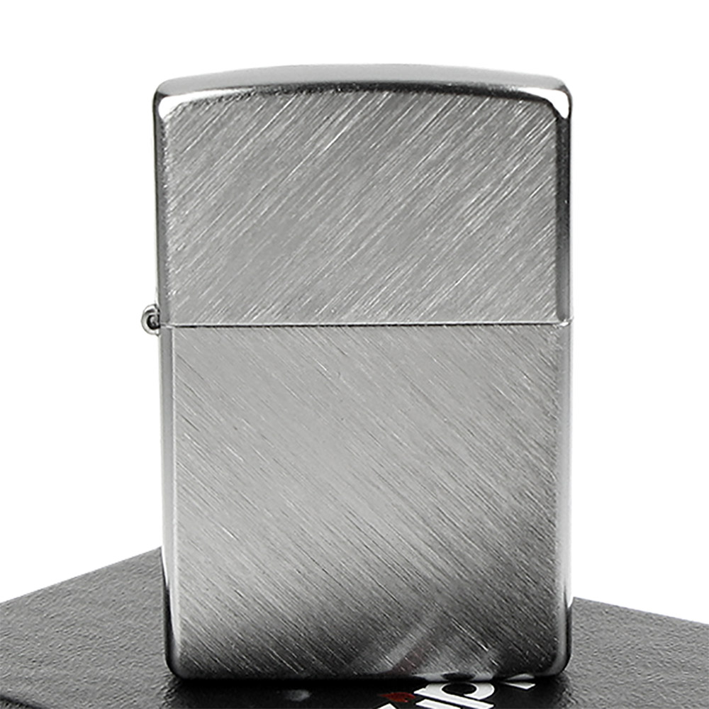 【ZIPPO】美系~Herringbone Sweep人字形拉絲刷紋鍍鉻打火機