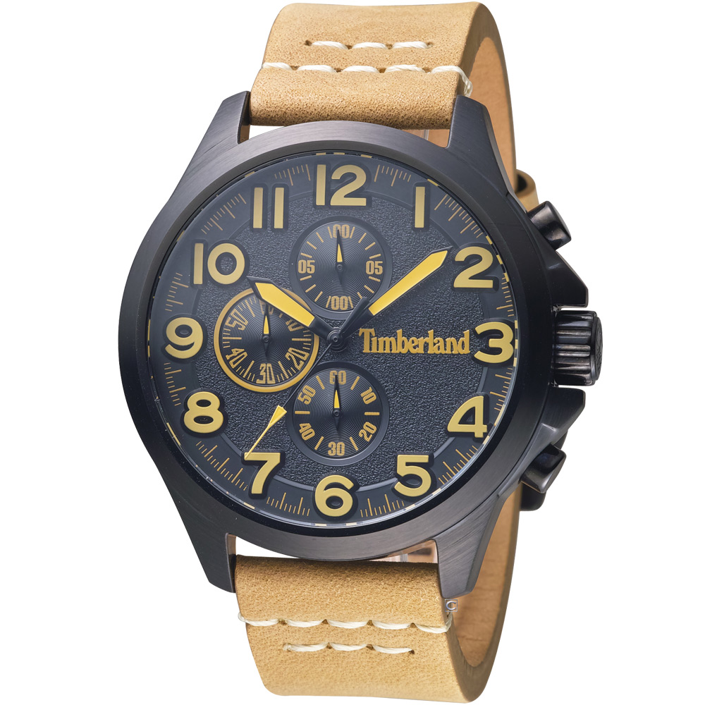 Timberland探險潮流計時腕錶-淺棕/46mm