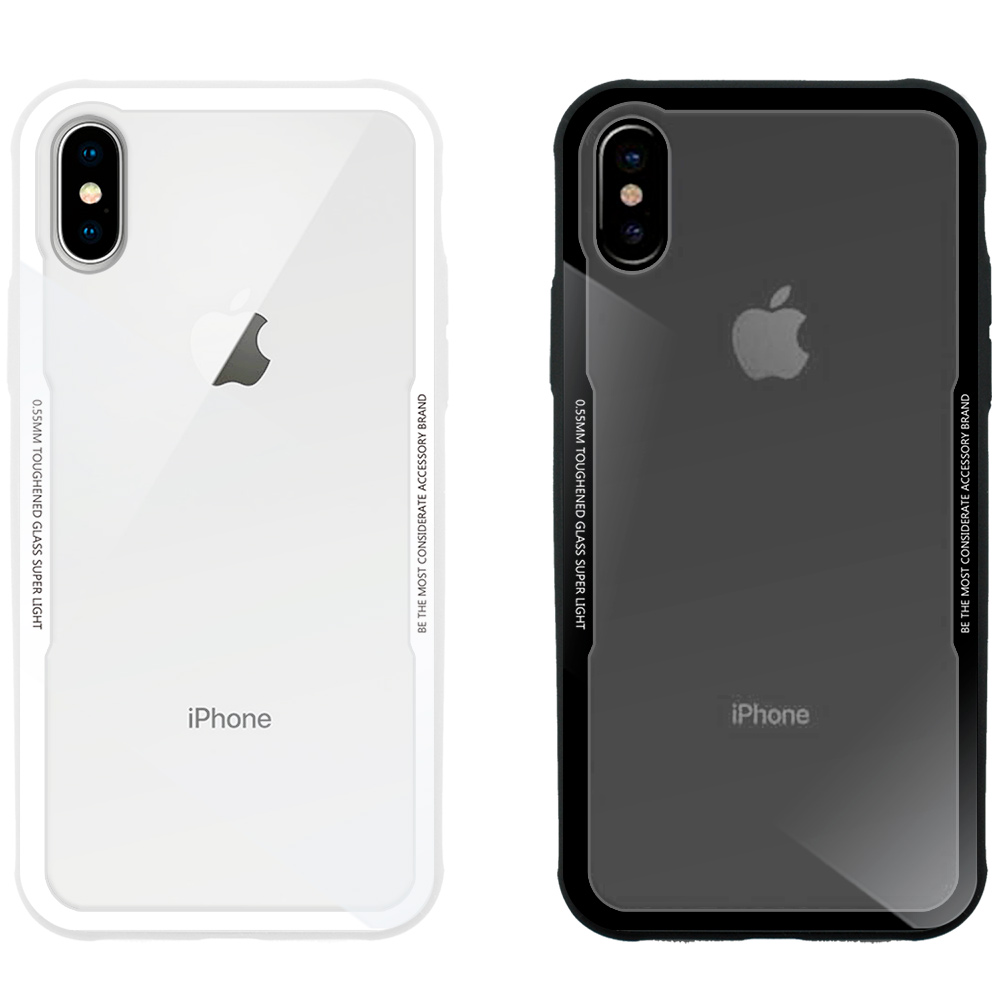 Metal-Slim Apple iPhone X 時尚鋼化玻璃保護殼