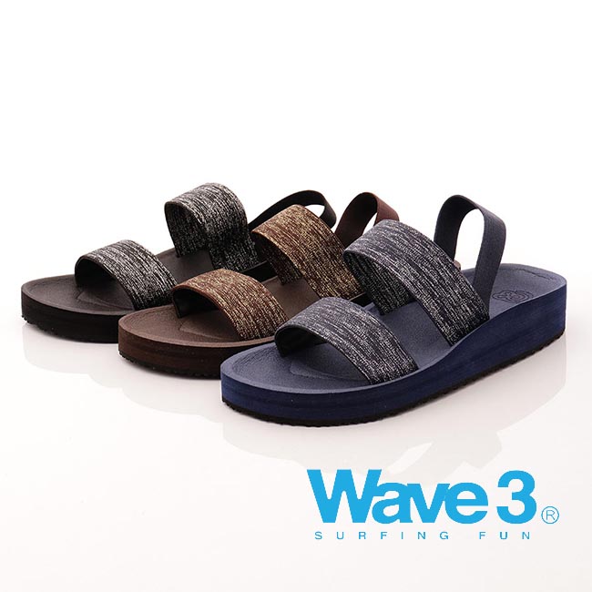 【WAVE3女款】台灣製金蔥厚底涼鞋-咖(17206302)