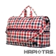 HAPI+TAS 格紋摺疊旅行袋(小)-藍紅 product thumbnail 1
