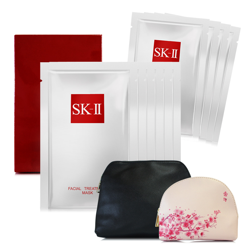 SK-II 青春敷面膜6片-盒裝/ 贈春敷面膜*4片贈典雅黑色手拿肩背雙用包(附背帶)