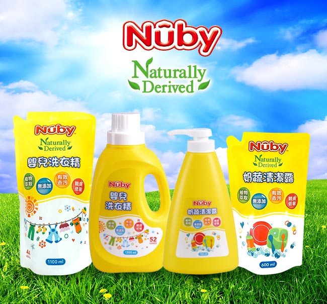 Nuby 奶蔬清潔露補充包_3包x600ml