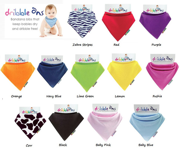 Dribble ons 嬰兒領巾造型圍兜口水巾-彩虹款