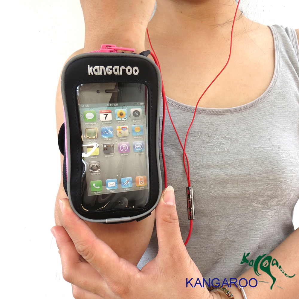 KANGAROO 輕量運動手機腕袋 手機袋 (粉) K140402005 馬拉松 路跑