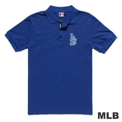 MLB-洛杉磯道奇隊電繡POLO衫-藍(男)