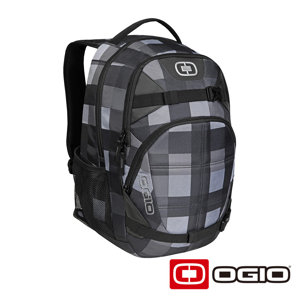 OGIO REBEL 17 吋 背叛者電腦後背包-藍灰格紋