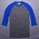 A&F Abercrombie & Fitch麋鹿刺繡拼接撞色七分袖T恤-灰藍 product thumbnail 1