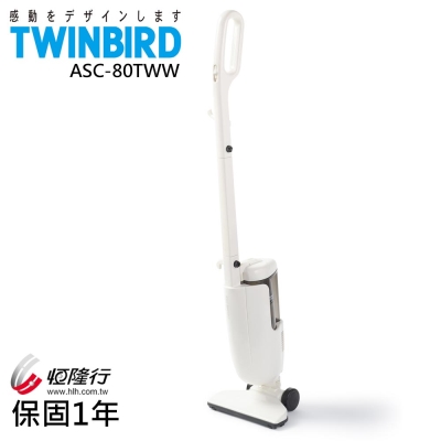 日本TWINBIRD-強力手持直立兩用吸塵器(白)ASC-80TWW