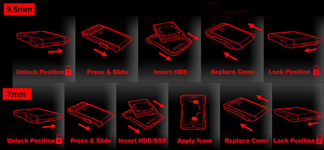 [加購] ADATA威剛 2.5吋硬碟外接盒EX500 USB 3.1 (紅)