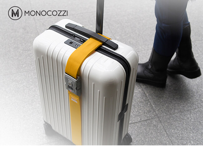 MONOCOZZI TSA LUGGAGE BELT 密碼行李箱綁帶-櫻桃粉